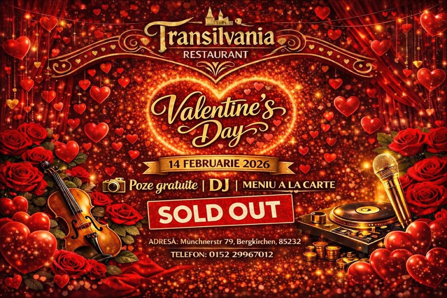 Weihnachtsmann Event Poster im Restaurant Transilvania